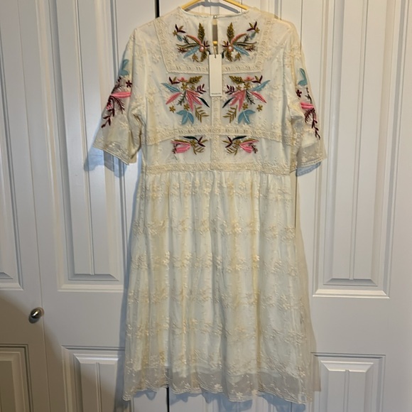 Embroidered & Lace Dress - Picture 2 of 7